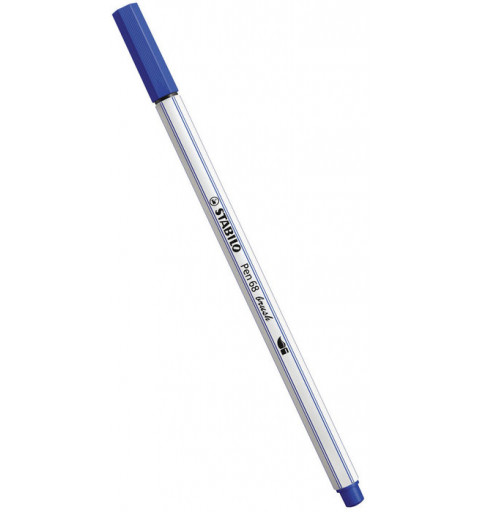 STABILO - 68/841 - Pennarelli pen 68 metallic 1 mm blu metallizzato -  Confezione risparmio da 3 PZ - 4006381530224